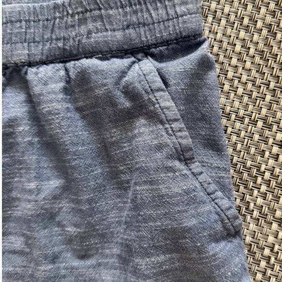 PACT 100% Organic Fair Trade Cotton Chambray Pull On Shorts M Blue - Picture 3 of 6